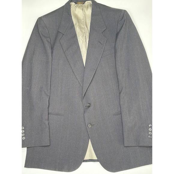 Nino Cerruti Other - Nino Cerruti Men's Pinstripe Blazer Suit Jacket Charcoal Gray Blue Pinstripe USA